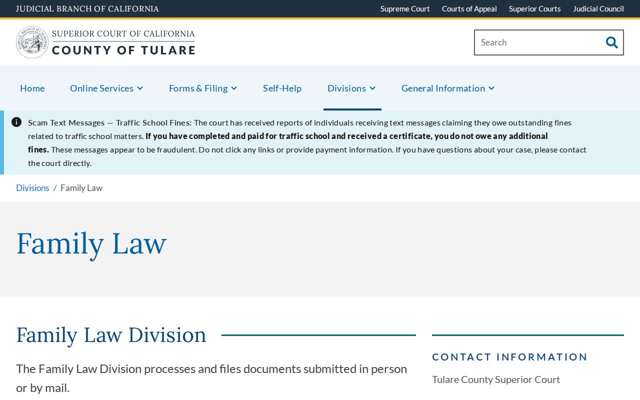 Tulare Superior Court source for Visalia previous residents research